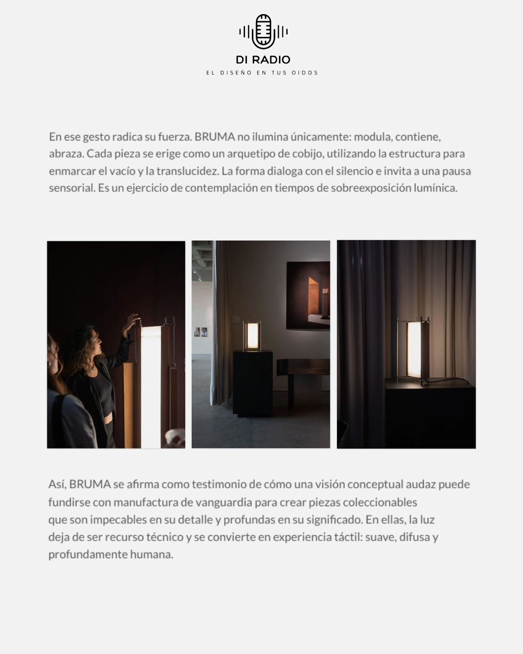 BRUMA: Lo que se revela, lo que se oculta.